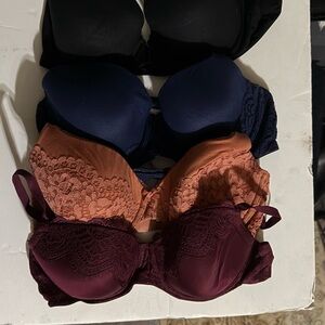 Victoria's Secret Lace Bra Collection - Black, Navy, Rust, Burgundy